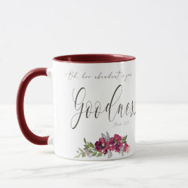 Taza Abundant Goodness rojo floral