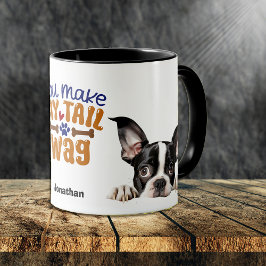 Taza Aburrido Boston de Peeking Terrier Me Haces La Mal