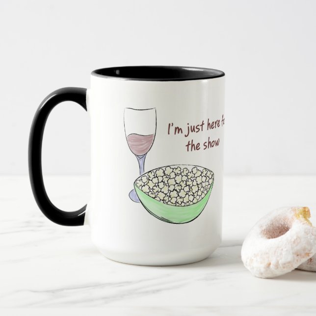 Taza Acá Para El Show (Con donut)