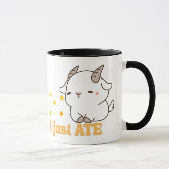 Taza Acabo De Comer" Cosa De Cabra Kawaii Starry Snack  (Derecha)