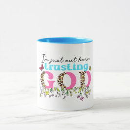 TAZA "ACABO DE CONFIAR EN DIOS", CITA CRISTIANA