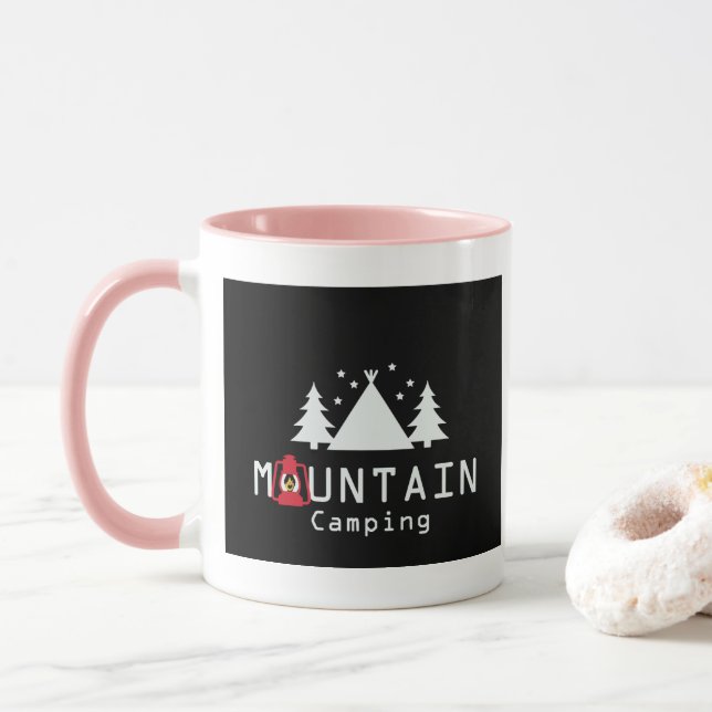 Taza acampada de montaña (Con donut)