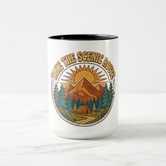 Taza Acampar en la ruta