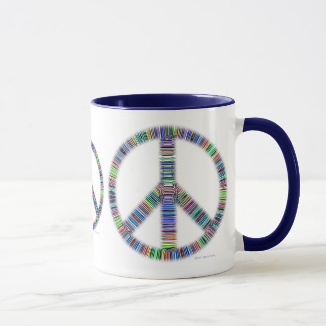 Taza acanalada del trío de la paz (Derecha)