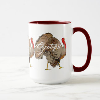 Taza Acción de Gracias a todo color Turquía