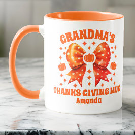 Taza Acción de Gracias de la abuela personalizada