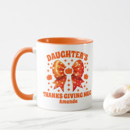 Taza Acción de Gracias de una hija personalizada