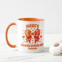 Taza Acción de Gracias de una sobrina personalizada