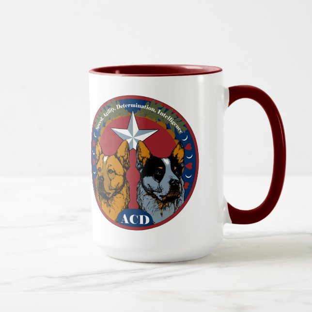 Taza ACD: Velocidad, agilidad, determinación, (Derecha)