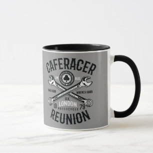 Taza Ace Cafe Racer Reunion Trabajar duro de llave dura