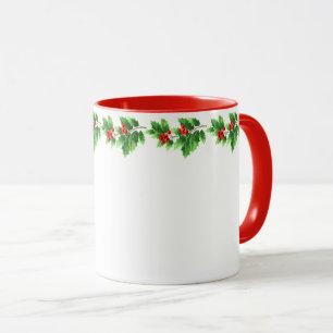 Taza Acebo del Taza-Día de fiesta del navidad
