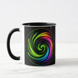 Taza Acento de Remolino de Arcoíris de Vórtice de Energ