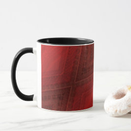 Taza Aceptación | Patrón de Boho Ecléctico Rojo