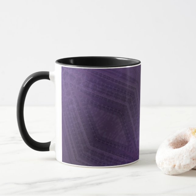 Taza Aceptación | Patrón de Boho ecléctico violento (Con donut)