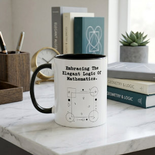 Taza Aceptando la lógica matemática elegante Belleza