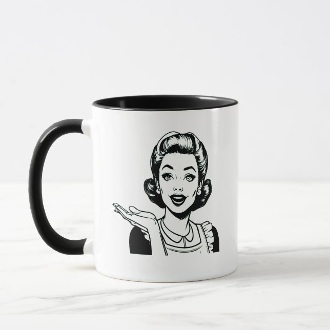 Taza Acerca del café interior Mug (Izquierda)