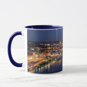 Taza Acero y bocadillo del añil