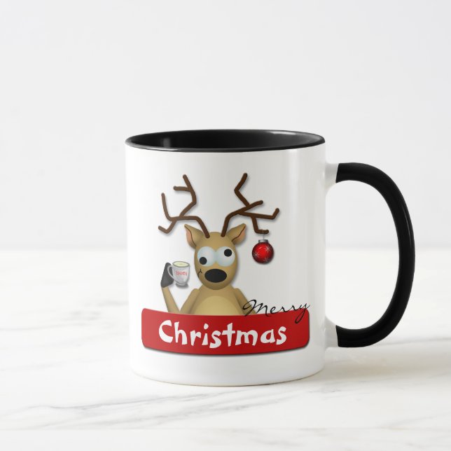 Taza achispada divertida del día de fiesta de las (Derecha)