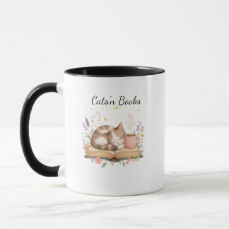 Taza Acogedora Gatos 'n Libros Gato Durmiendo Aman