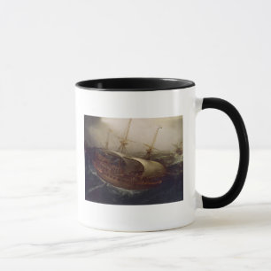 Taza Acorazado holandés en una tormenta
