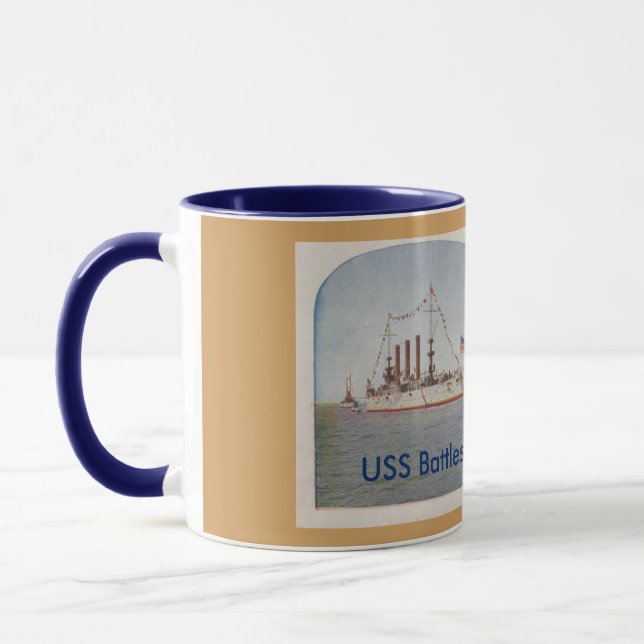 Taza Acorazado Ohio (BB12) de USS (Izquierda)