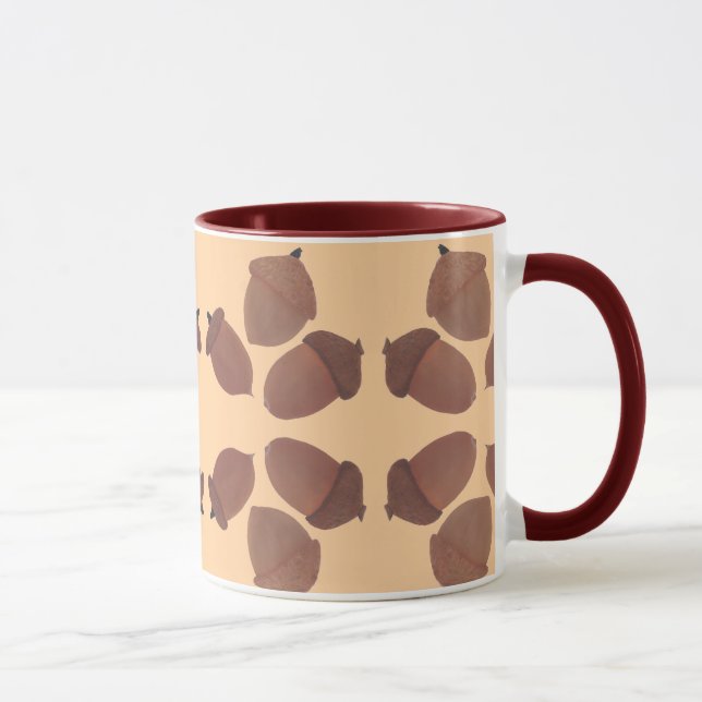 Taza Acorns Pattern on Custom Mugs (Derecha)