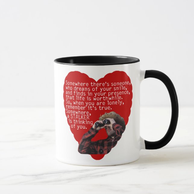 Taza Acosador - día de San Valentín divertido (Derecha)