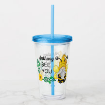 Taza Acrílica Bee You para Niños Personalizable