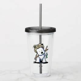 Taza Acrílica KiniArt Fishing Westie