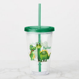 Taza Acrílica Personalizada Dino