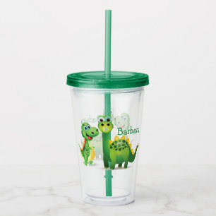 Taza Acrílica Personalizada Dino