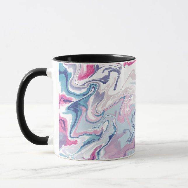 Taza Acrílico líquido rosa y azul (Izquierda)