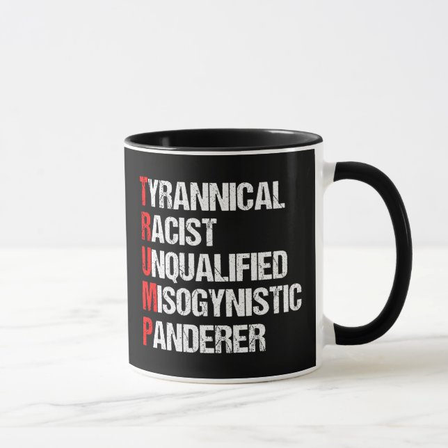 Taza Acrónimo contra Trump (Derecha)