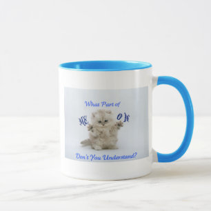 Taza Actitud del maullido de los gatitos