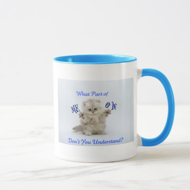 Taza Actitud del maullido de los gatitos (Derecha)
