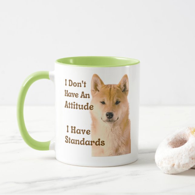 Taza Actitud y normas del perro chiba inu (Con donut)