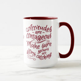 Taza ACTITUDES personalizado monograma mugs motivaciona