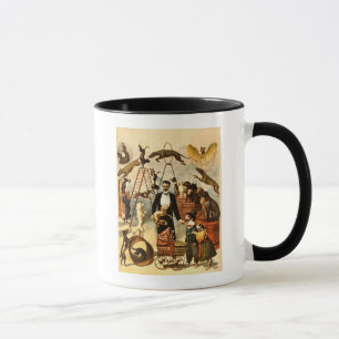 Taza Acto entrenado 1899 del perro - poster del acto de