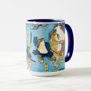 Taza Actor Kabuki de rana, Kuniyoshi, Ukiyo-e
