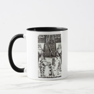 Taza Actores cómicos en el funcionamiento, 1662