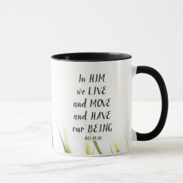 Taza Actos 17:28 En él vivimos y movemos la Biblia Vers