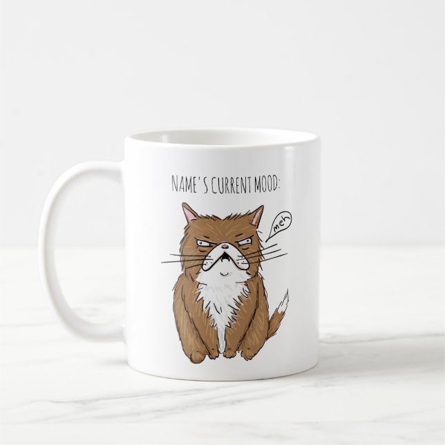 Taza actual conocida de encargo divertida del gato (Izquierda)