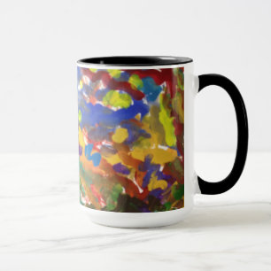 Taza Acuarela abstracta multicolora