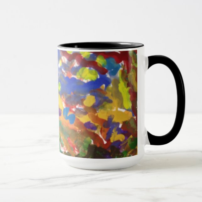 Taza Acuarela abstracta multicolora (Derecha)