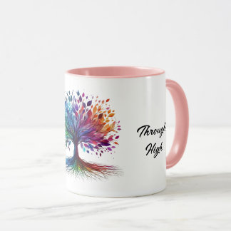 Taza Acuarela árbol de la vida Inspirador