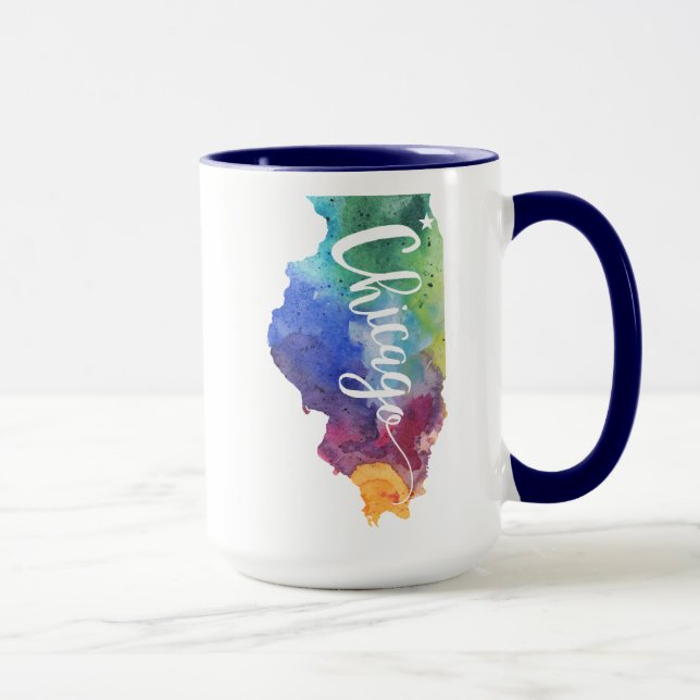 Taza Acuarela Chicago (Derecha)