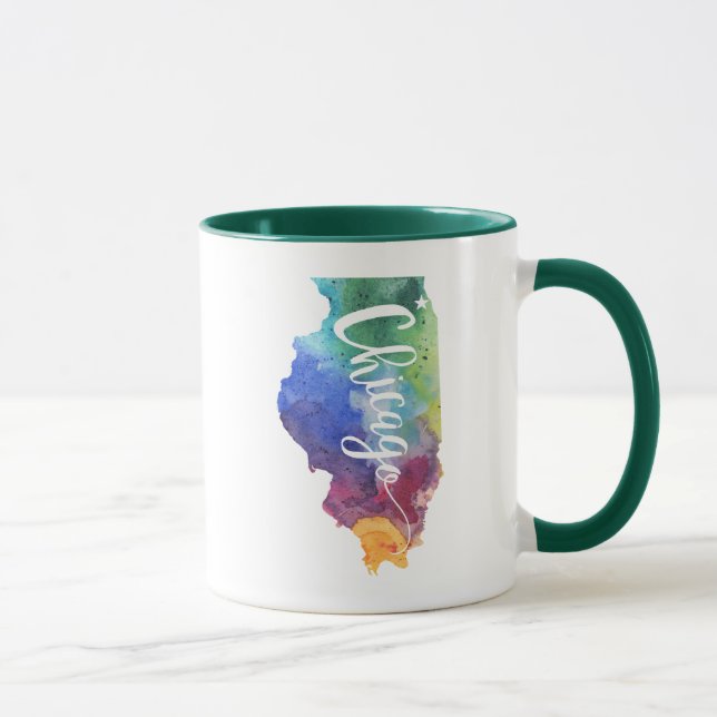 Taza Acuarela Chicago (Derecha)
