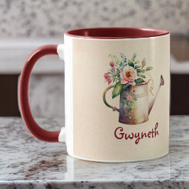 Taza Acuarela Color de la apariencia Flores Agua lata c