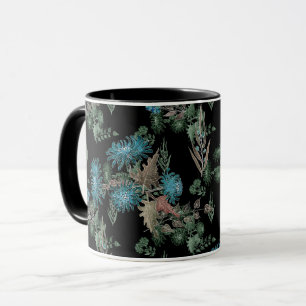 Taza Acuarela, crisantemos
