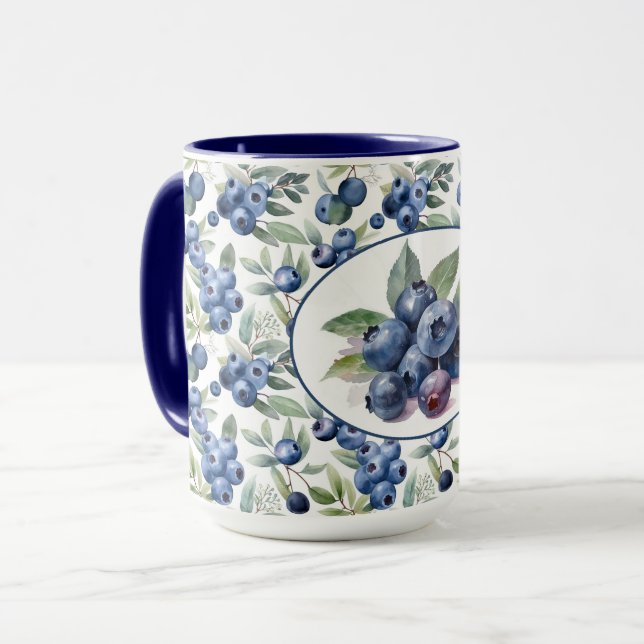 Taza Acuarela Cuate Blueberries (Anverso izquierdo)